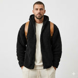 Men's Hooded Sherpa Fleece Jacket