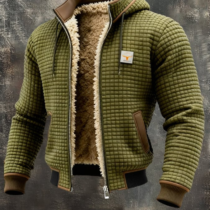 Men's Sherpa Lined Knit Zip Jacket