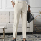 Men's Straight Leg Tailored Dress Trousers