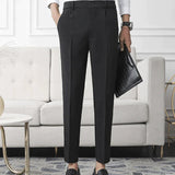 Men's Straight Leg Tailored Dress Trousers
