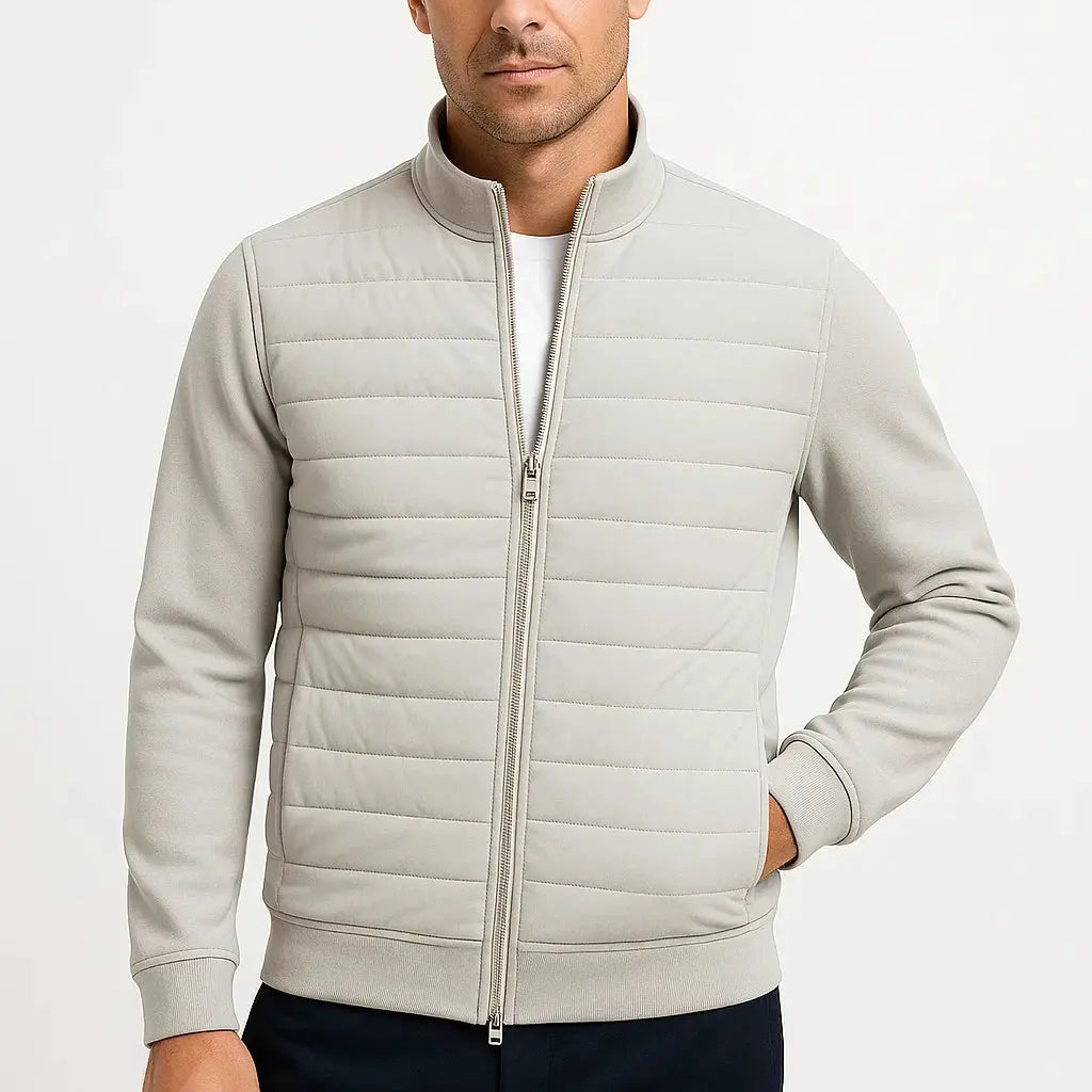 Men's Lightweight Black Autumn Quilted Coat
