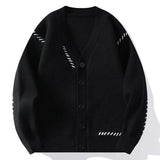 Men's Oversized V-Neck Button Cardigan
