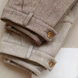 Men's Slim Fit Linen Dress Trousers