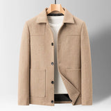 Men's Button Front Knit Overshirt Jacket