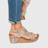 Women's Open-Toe Slip-On Platform Wedge Sandals