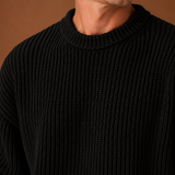 Men's Oversized Chunky Ribbed Knit Crew Neck Sweater