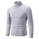 Men's Ribbed Turtleneck Knit Sweater