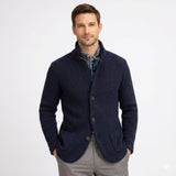 Men's Knit Button Front Blazer Cardigan
