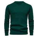 Men's Textured Crew Neck Knit Sweater