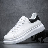 Men's Leather Lace Up Casual Sneakers