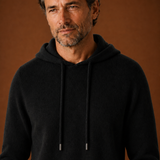 Men's Hooded Knit Sweater with Adjustable Drawstring