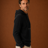 Men's Hooded Knit Sweater with Adjustable Drawstring
