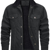 Men's Sherpa Lined Button Jacket