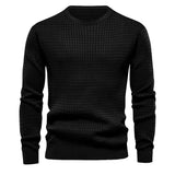 Men's Textured Crew Neck Knit Sweater