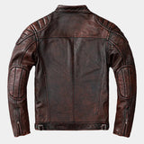 Men's Vintage Leather Motorcycle Jacket