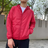Men's Lightweight Hooded Windbreaker Jacket