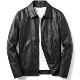 Men's Vintage Leather Zip Jacket