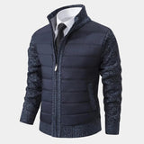 Men's Quilted Knit Sleeve Zip Jacket