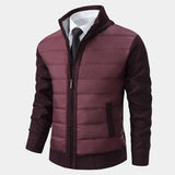 Men's Quilted Knit Sleeve Zip Jacket