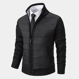 Men's Quilted Knit Sleeve Zip Jacket