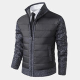 Men's Quilted Knit Sleeve Zip Jacket