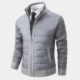 Men's Quilted Knit Sleeve Zip Jacket
