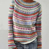 Women's Long Sleeve Fair Isle Knit Sweater