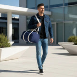 Men's Canvas Barrel Duffel Bag with Shoulder Strap