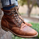 Men's Classic Brown Leather Ankle Boots