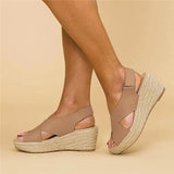 Women's Crisscross Espadrille Wedge Platform Sandals