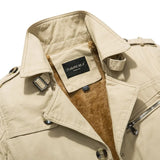 Men's Sherpa Lined Double Breasted Trench Coat