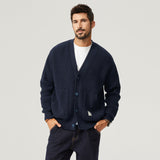 Men's Ribbed Knit Button Cardigan