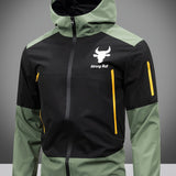 Men's Colour Block Hooded Zip Jacket