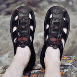Men's Adjustable Outdoor Hiking Sandals, Rubber Sole