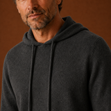 Men's Hooded Knit Sweater with Adjustable Drawstring