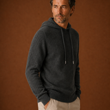 Men's Hooded Knit Sweater with Adjustable Drawstring