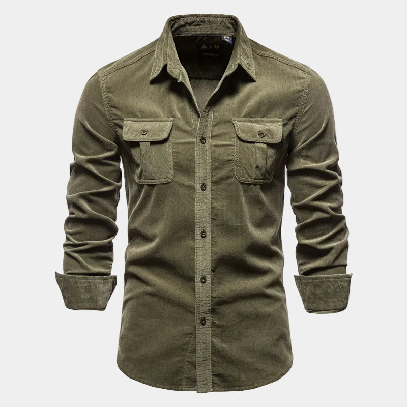 Men's Utility Pocket Long Sleeve Shirt