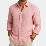 Men's Linen Button-Up Shirt