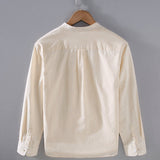 Men's Mandarin Collar Layered Shirt
