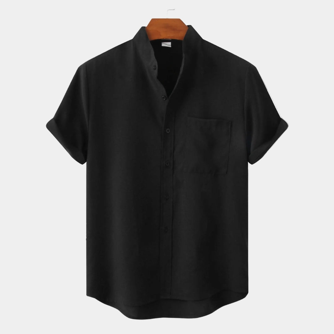 Men's Textured V-Neck Pullover Shirt