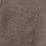 Men's Grandad Collar Linen Blend Shirt