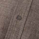 Men's Grandad Collar Linen Blend Shirt