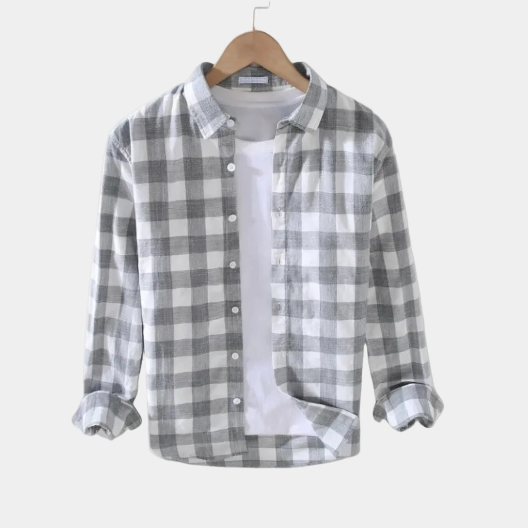 Men's Plaid Long Sleeve Button Shirt