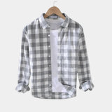 Men's Plaid Long Sleeve Button Shirt