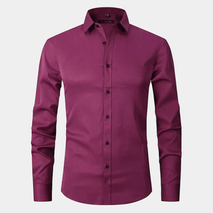 Men's Slim Fit Long Sleeve Dress Shirt