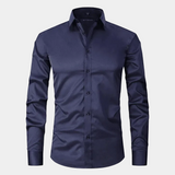 Men's Slim Fit Long Sleeve Dress Shirt