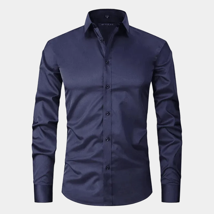 Men's Slim Fit Long Sleeve Dress Shirt