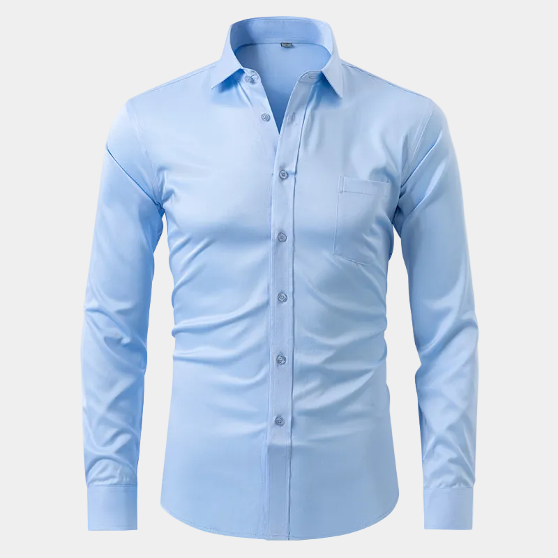 Men's Slim Fit Long Sleeve Dress Shirt