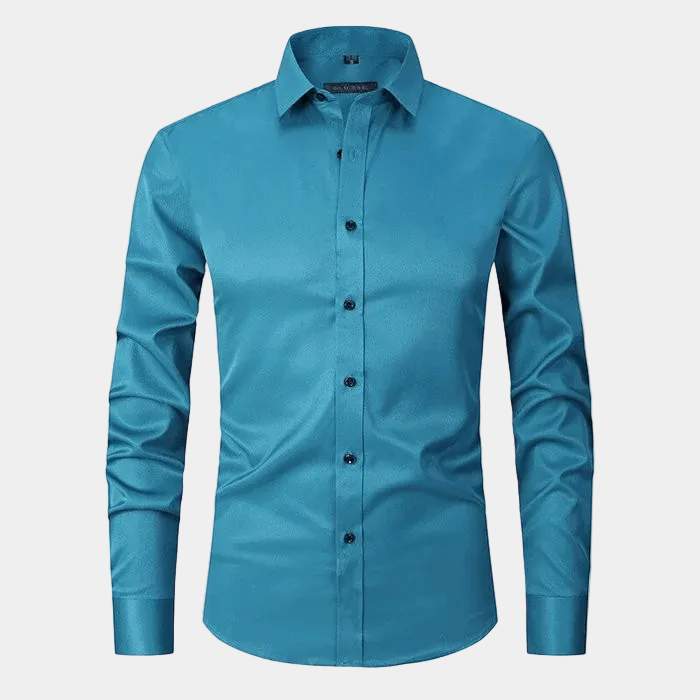 Men's Slim Fit Long Sleeve Dress Shirt