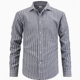 Men's Striped Button-Up Shirt